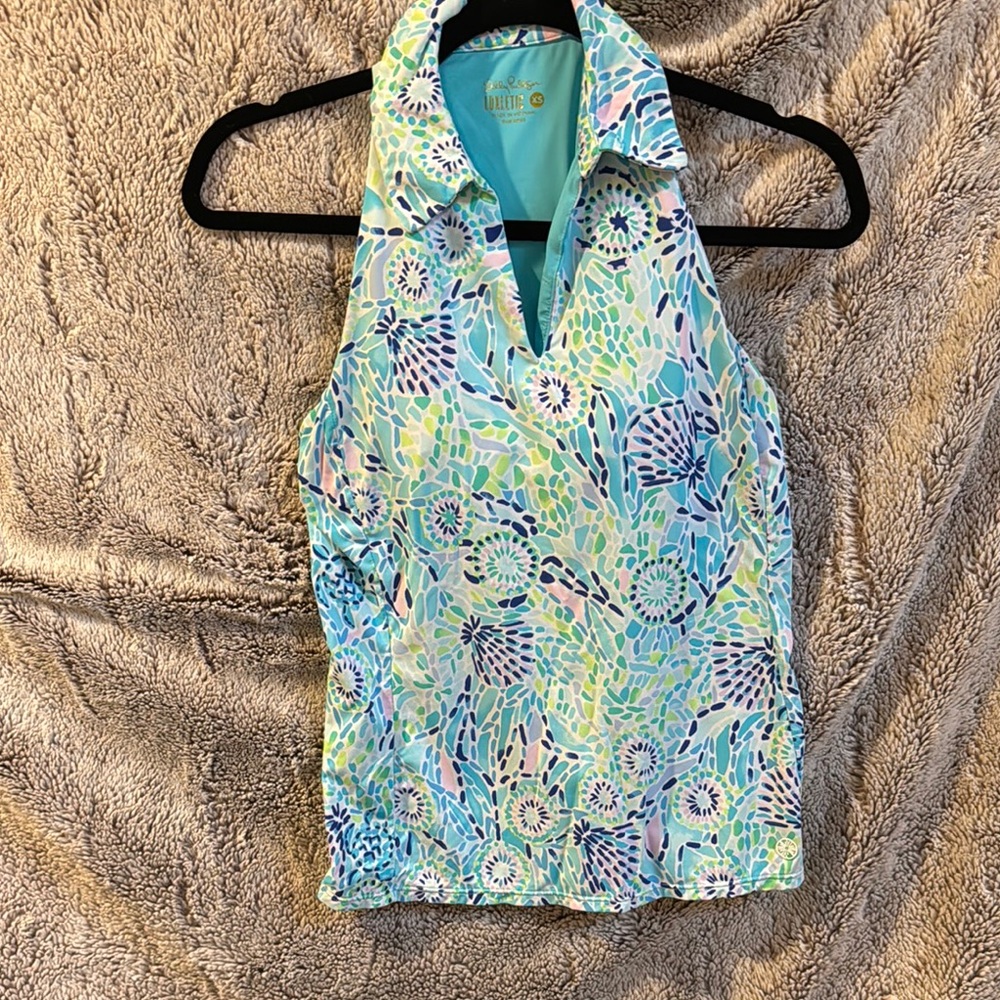 Lilly Pulitzer Blue and Green Tank Top